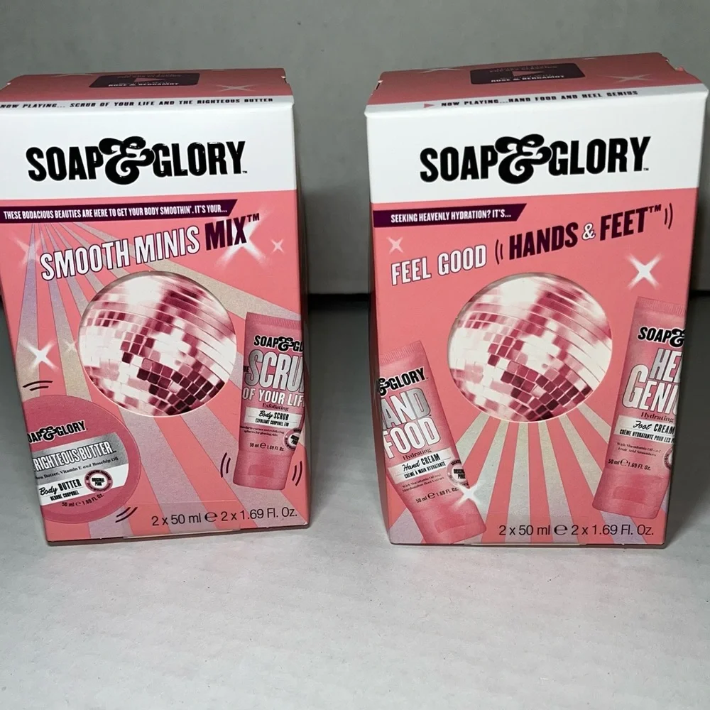 Soap & Glory Smooth Minis Mix and Feel Good‎ Hands & Feet New in Boxes